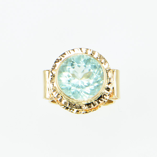 Unheated Aquamarine Ring | Baksa Studio Art Jewelry